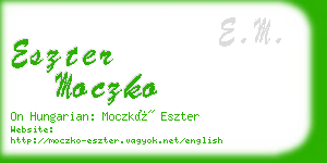 eszter moczko business card